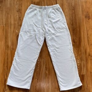 Brandy Melville Heather White Anastasia Tie Sweatpants